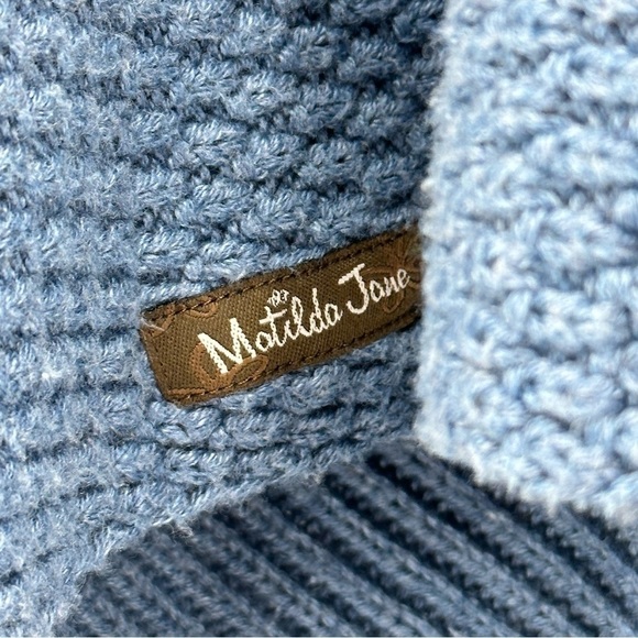 Matilda Jane Asymmetric Hem Convertible Cowl Neck Waterfall Cardigan Size Medium - Picture 8 of 11